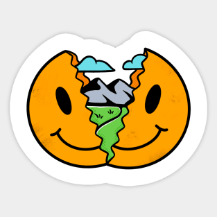 Mountain Emoji Smile Sticker